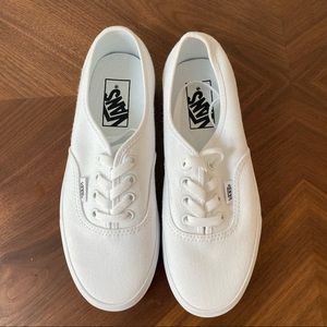 Never worn Vans Authentic True White